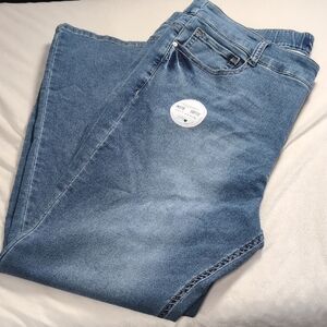 NWT Women's Size 3X Regular Wallflower Bootcut Curvy Fit Blue Jeans